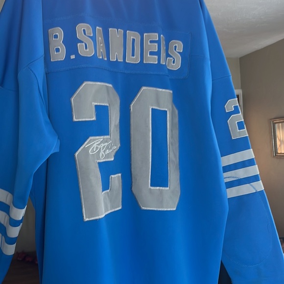 Mitchell & Ness NFL Throwback Jersey Barry Sanders 1989 Detroit Lions # 20 NWT - Picture 5 of 7